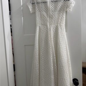 Elegant White Textured Dress